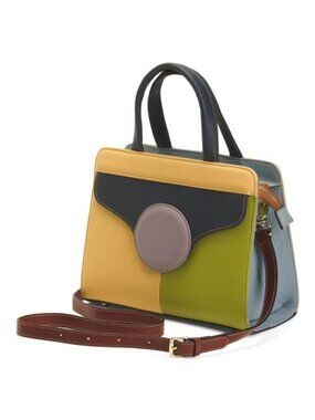 AMERILEATHER Leather Arlene Top Handle Shoulder Bag